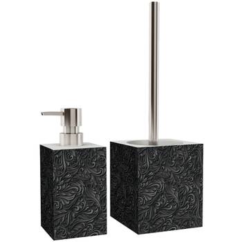Seifenspender und WC Bürste Floral