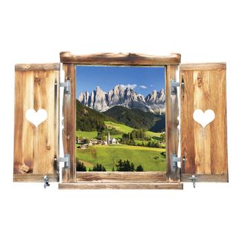 Wandtattoo - Fenster mit Herz Südtirol