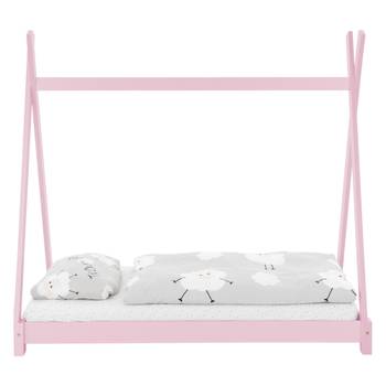 Kinderbett mit Lattenrost 70x140cm Rosa
