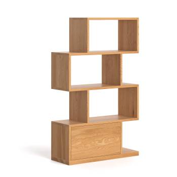 Domino-Bücherregal aus Massivholz