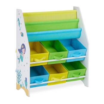 Etagère enfants 6 boîtes et 2 cases