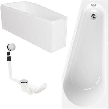 Raumsparbadewanne Links 3-teilig Träger