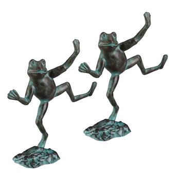 2 x Gartenfigur Frosch