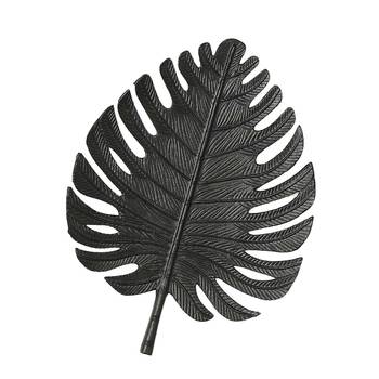 Wanddekoration Leaf Black 51 cm 51 cm