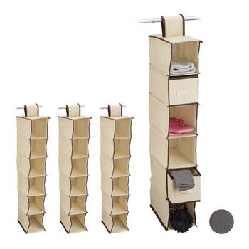 4 x Hängeregal Kleiderschrank beige