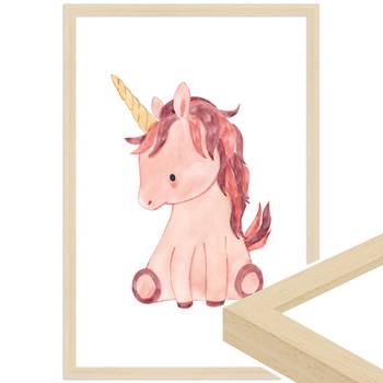 Einhorn gerahmtes Poster