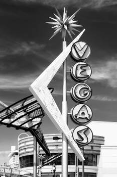 Tableau noir et blanc Vegas vintage