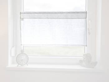 Scheibengardine Leinen