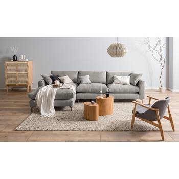 loftscape Ecksofa Mailín Lichtgrau Webstoff 323x89x169 cm