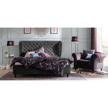 Jack & Alice Polsterbett Monroe 140x200 cm Webstoff Grau