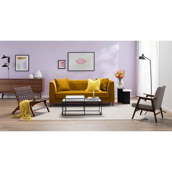 Jack & Alice Sofa Blomma 3-Sitzer Senfgelb Samtstoff 201x79x82 cm