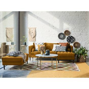 Eva Padberg Collection Ecksofa Laona Honig Samt 201x80x155 cm