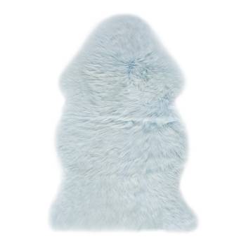 Luxor living Schaffell Hellblau Asymmetrisch 60x85 cm (BxT) Wolle