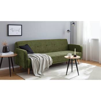 Mørteens Schlafsofa Daru 2-Sitzer Grün Samtvelour 210x82x88 cm mit Schlaffunktion