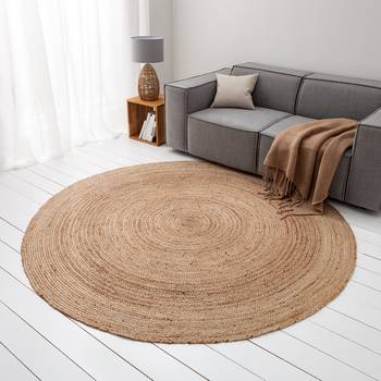 Top Square Juteteppich Magna Beige Rund Ø 200 cm