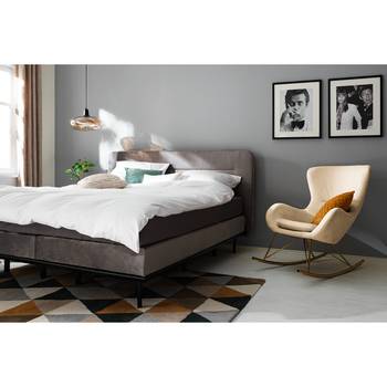 Jack & Alice Schaukelsessel Skamby Creme Samt 76x100x103 cm (BxHxT)