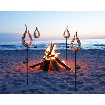 LED-Solar Erdspieß Flamme