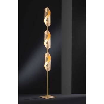 Wofi LED-Stehleuchte Safira 3-flammig Eisen Gold 20x142x20 cm (BxHxT) 3W Leuchtmittel inklusive
