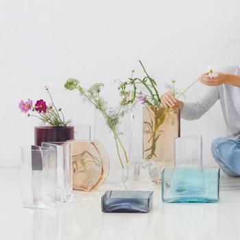 Leonardo Dekogefäß Centro Rechteckig Schiefergrau Kristallglas 25x13x15 cm (BxHxT) illuminantsType