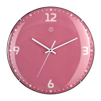 Sompex Wanduhr Rio Kunststoff/Glas Ø 20 cm Pink