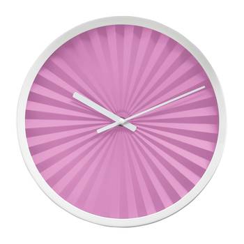 Sompex Wanduhr Florence Metall/Glas Ø 30 cm Weiß/Pink