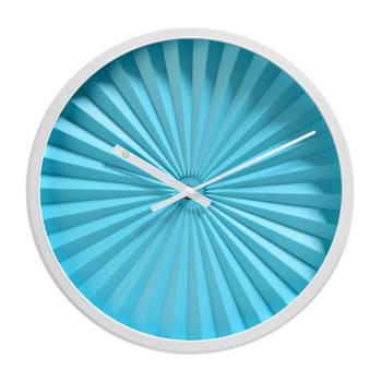 Sompex Wanduhr Florence Metall/Glas Ø 30 cm Weiß/Blau