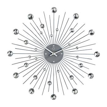 Sompex Wanduhr Istanbul Metall Ø 50 cm Schwarz/Silber