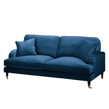 Jack & Alice Sofa Bethania I 2-Sitzer Dunkelblau Samt 190x85x96 cm
