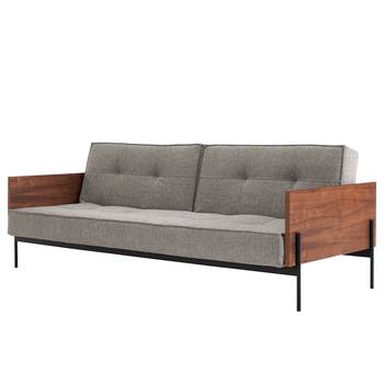 Innovation Möbel Schlafsofa Splitback Lauge Braun Strukturstoff 210x76x95 cm mit Schlaffunktion