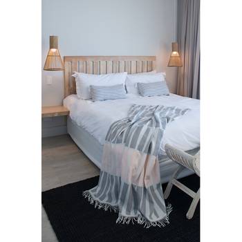 Aranda Plaid Amanda Cotton Acacia Pastellapricot/Hellgrau Webstoff 150x200 cm (BxT)