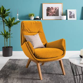 Studio Copenhagen Sessel Garbo II Senfgelb Samt 83x94x97 cm (BxHxT)