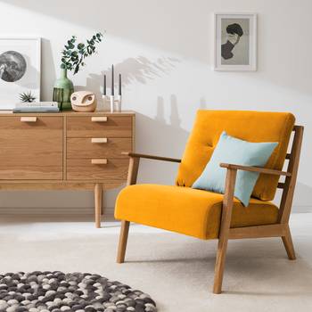 Studio Copenhagen Sessel Timon II Senfgelb Samt 83x80x76 cm (BxHxT)