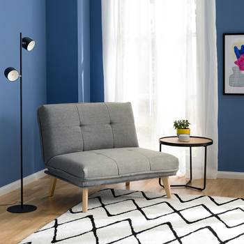 Fredriks Schlafsessel Tibagi Grau Webstoff mit Schlaffunktion 95x81x86 cm (BxHxT)