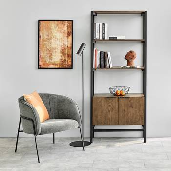 Mørteens Loungesessel Stafford Grau Webstoff 74x71x68 cm (BxHxT)