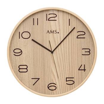 AMS Wanduhr Jardins I Holzwerkstoff Ø 32 cm Braun