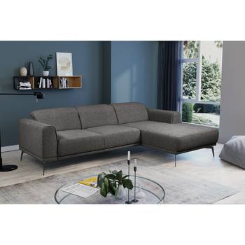 Fredriks Ecksofa Basin I Dunkelgrau Webstoff 255x95x179 cm