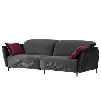 Jack & Alice Bigsofa Morada Grau Samt 255x95x110 cm