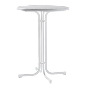 Siena Garden Stehtisch Mecalit II Stahl 86x112x86 cm (BxHxT) Weiß Modern