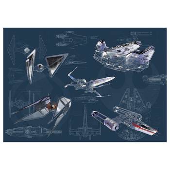 Fotobehang Star Wars Blueprint Dark