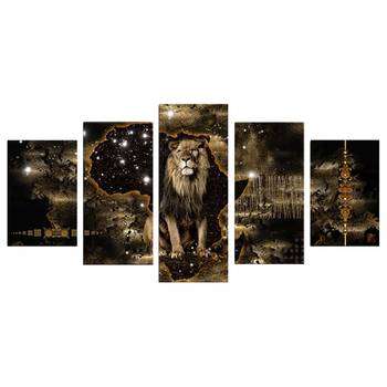 Wandbild Golden Lion (5-teilig)