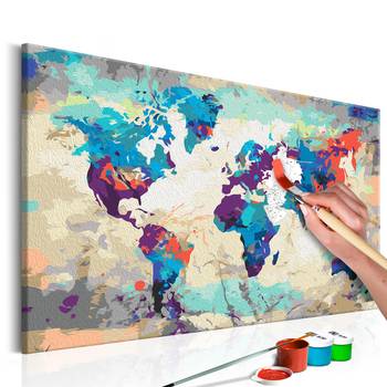 Peinture par numéro - Carte du monde II