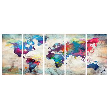 Tableau déco World Map: Cracked Wall