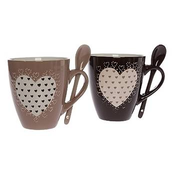 Beker incl. lepel Darun (2-delige set)