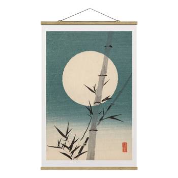 Stoffbild Japanischer Bambus & Mond