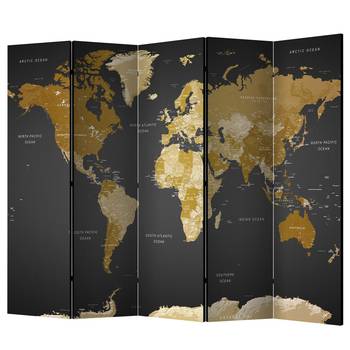 Paravento World map on dark background