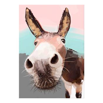 Wandbild Curious Donkey