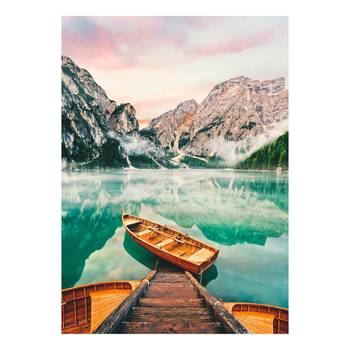 Leinwandbild Bergsee Lago di Braies