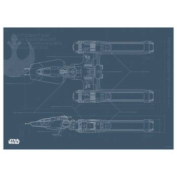 Tableau déco Star Wars Blueprint Y-Wing