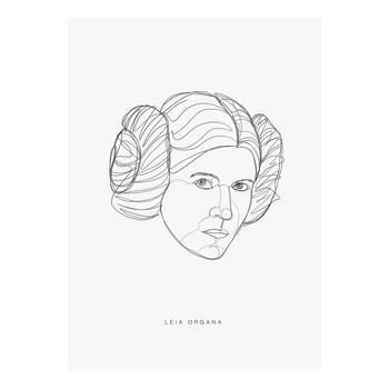 Tableau déco Star Wars Force Faces Leia