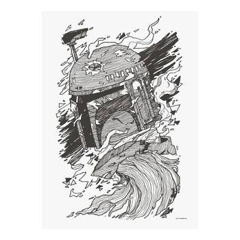 Tableau déco Star Wars Boba Fett Drawing